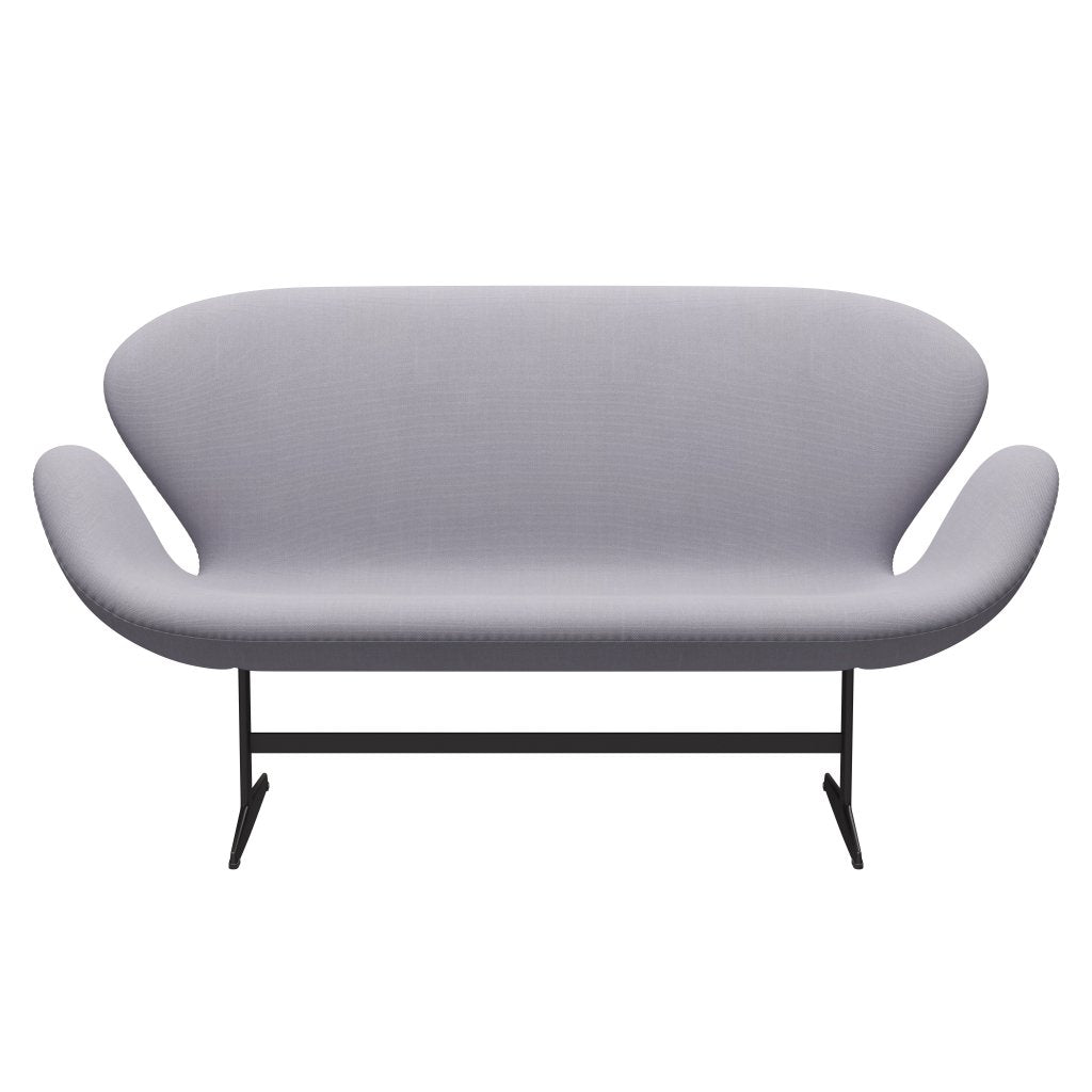 Fritz Hansen Swan Sofa 2-Sitzer, Warm Graphite/Stahlschnitt Siber Grey Light