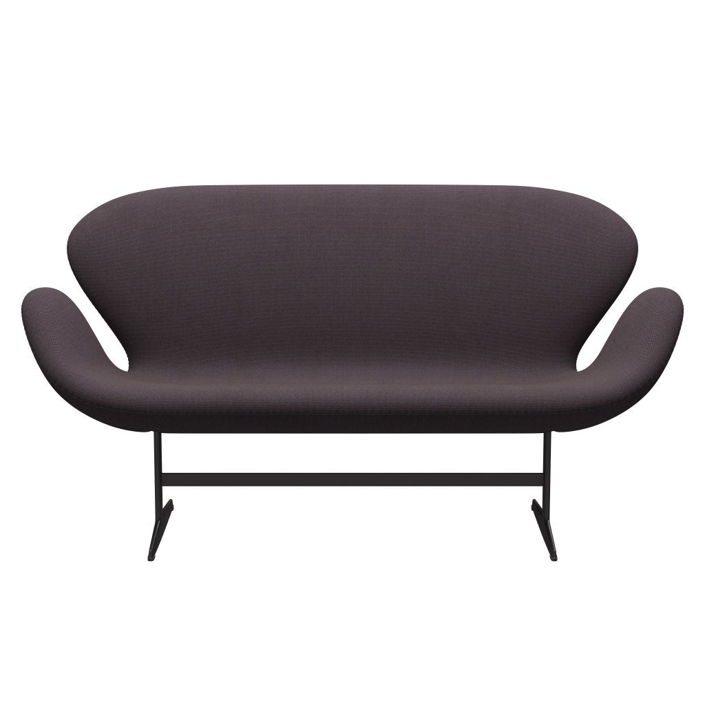 Fritz Hansen Swan Sofa 2-Sitzer, Warm Graphit/Stahlschnitt Trio Braun