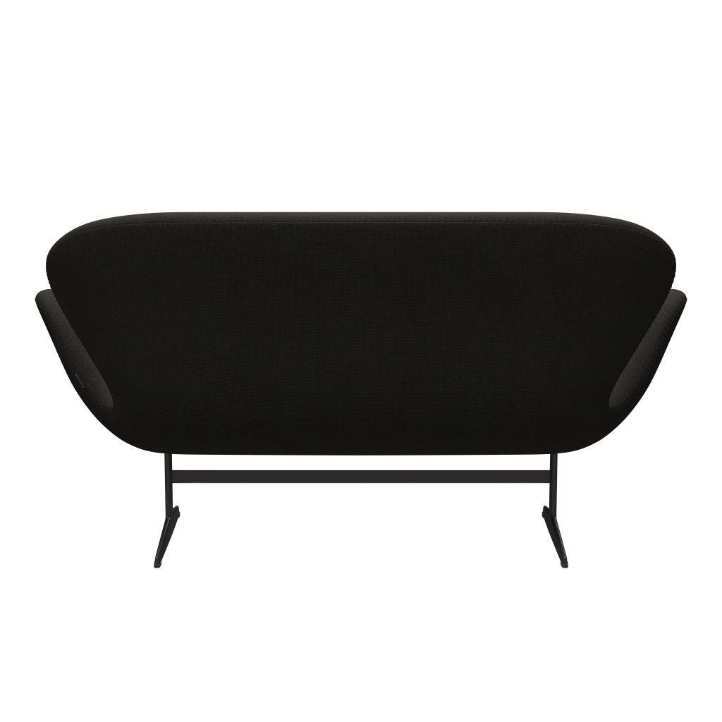 Fritz Hansen Swan Sofa 2-Sitzer, Warm Graphit/Stahlschnitt Trio Dunkelbraun