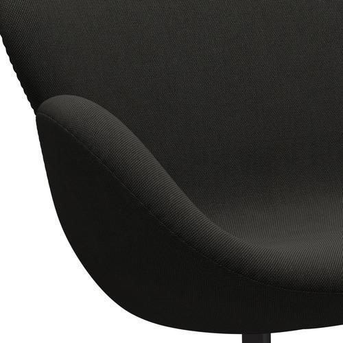 Fritz Hansen Swan Sofa 2-Sitzer, Warm Graphit/Stahlschnitt Trio Dunkelbraun