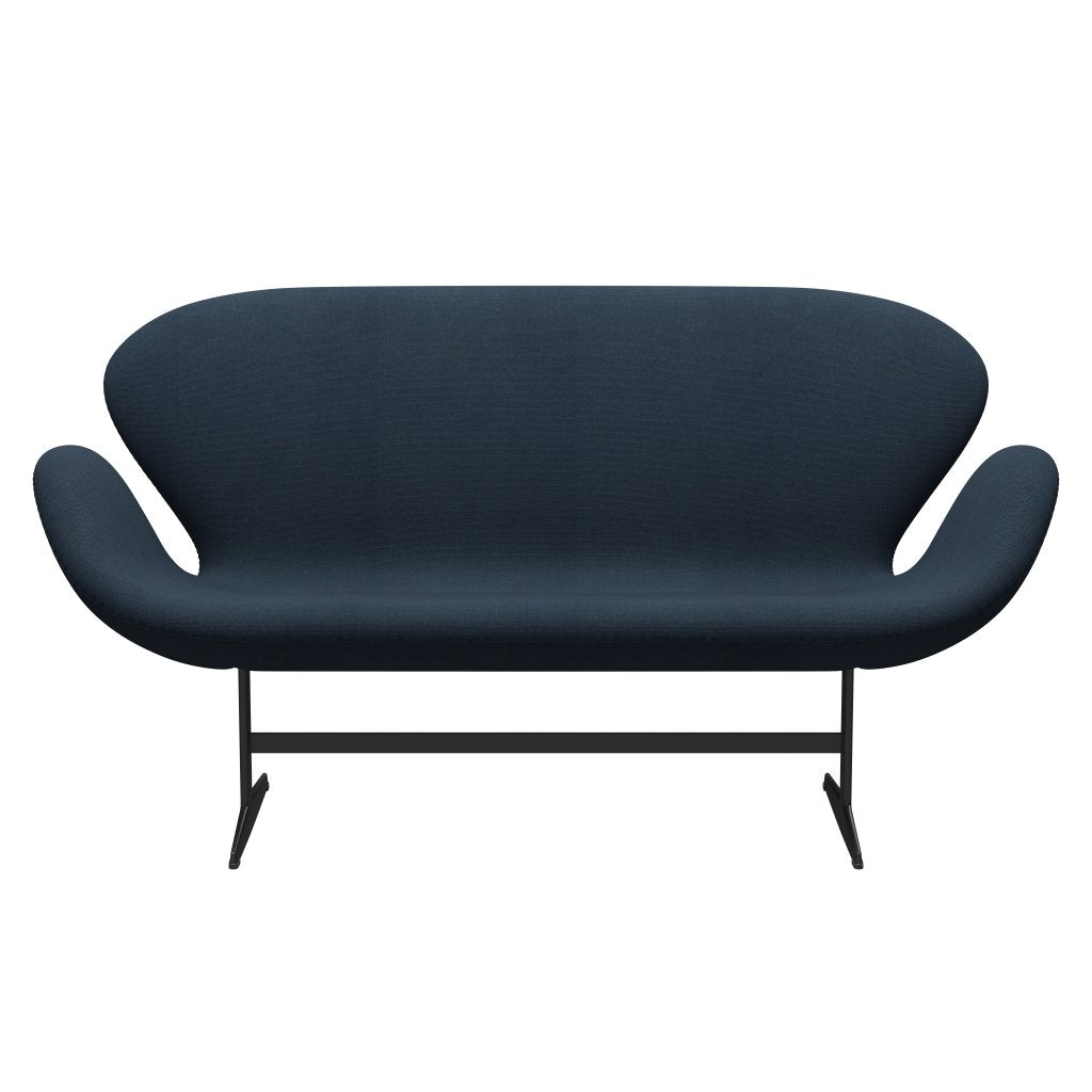 Fritz Hansen Swan Sofa 2-Sitzer, Warm Graphite/Steelcut Trio Dark Dust Blue