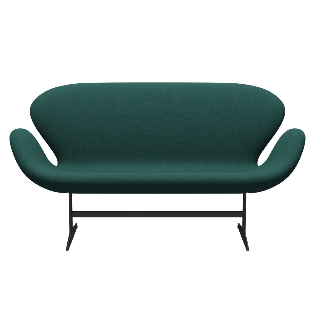 Fritz Hansen Swan Sofa 2-Sitzer, Warm Graphite/Steelcut Trio Dark Green