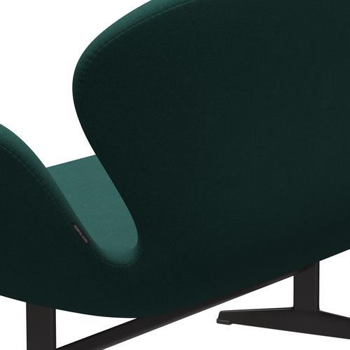 Fritz Hansen Swan Sofa 2-Sitzer, Warm Graphite/Steelcut Trio Dark Green