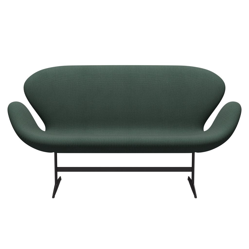 Fritz Hansen Swan Sofa 2-Sitzer, Warm Graphite/Steelcut Trio Dusty Green