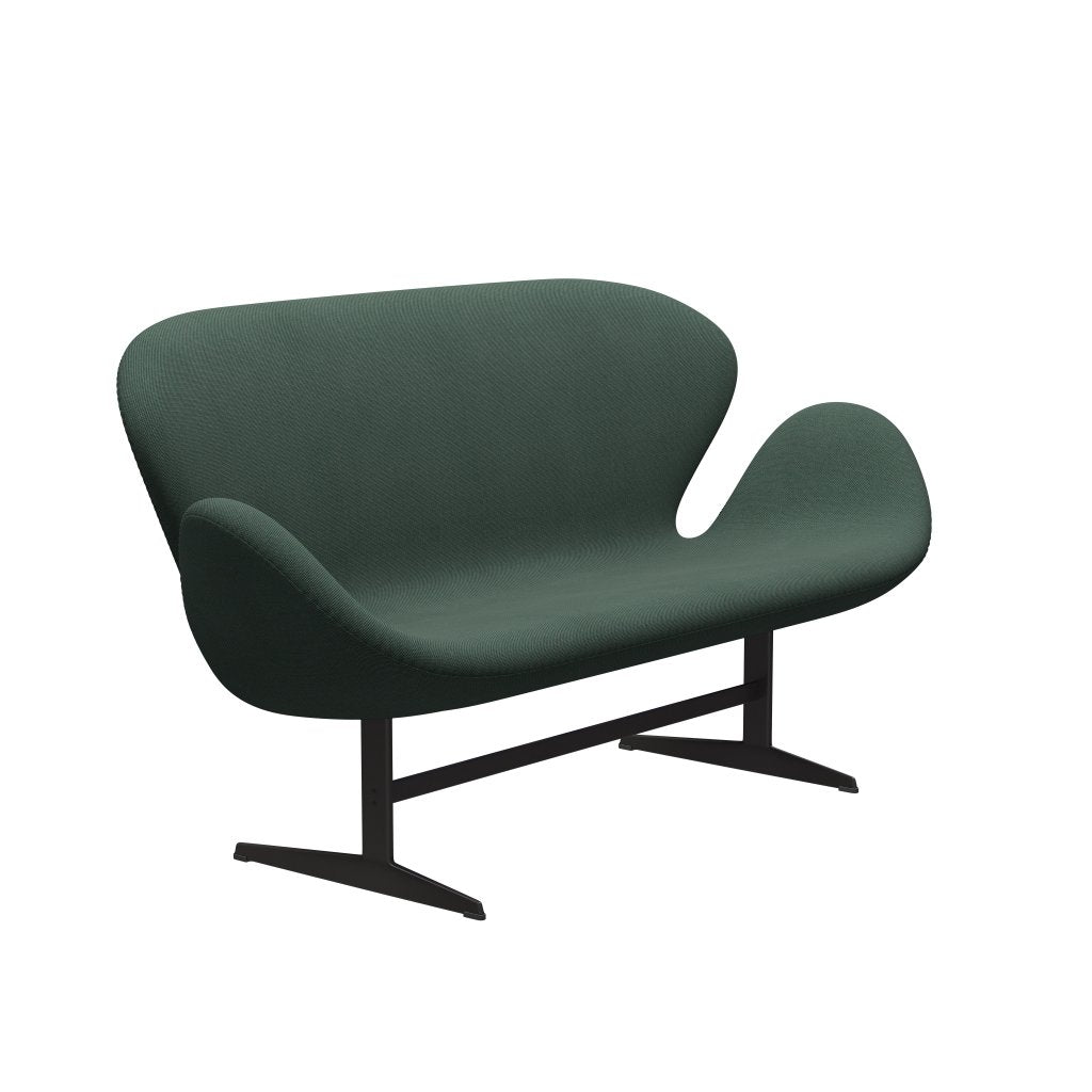 Fritz Hansen Swan Sofa 2-Sitzer, Warm Graphite/Steelcut Trio Dusty Green