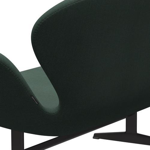 Fritz Hansen Swan Sofa 2-Sitzer, Warm Graphite/Steelcut Trio Dusty Green