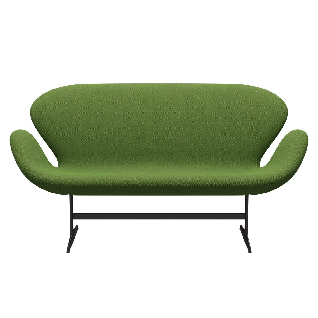 Fritz Hansen Swan Sofa 2-Sitzer, Warm Graphite/Steelcut Trio Grasgrün