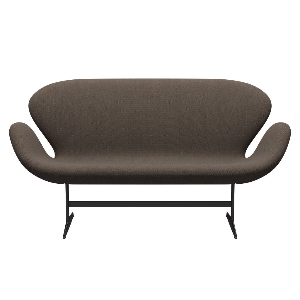 Fritz Hansen Swan Sofa 2-Sitzer, Warm Graphite/Steelcut Trio Grau/Braun