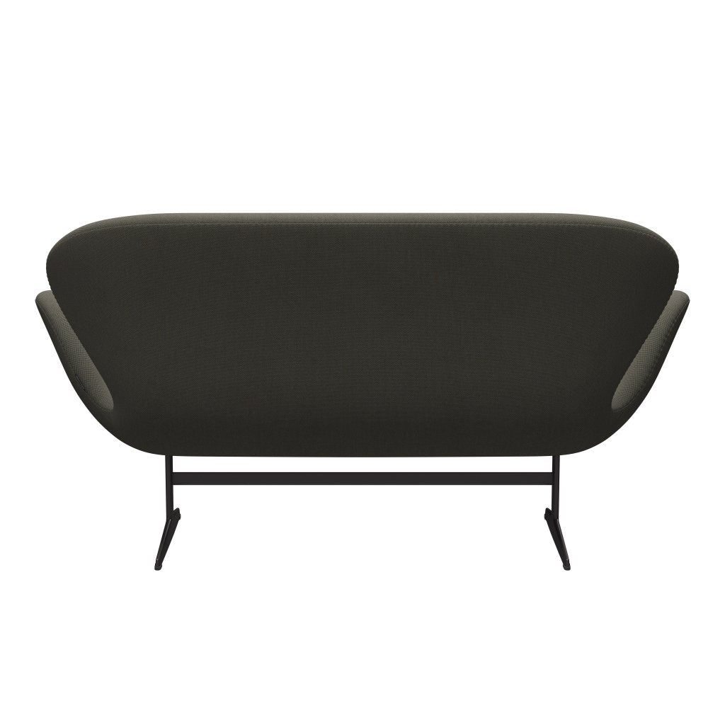 Fritz Hansen Swan Sofa 2-Sitzer, Warm Graphite/Steelcut Trio Grau/Grün