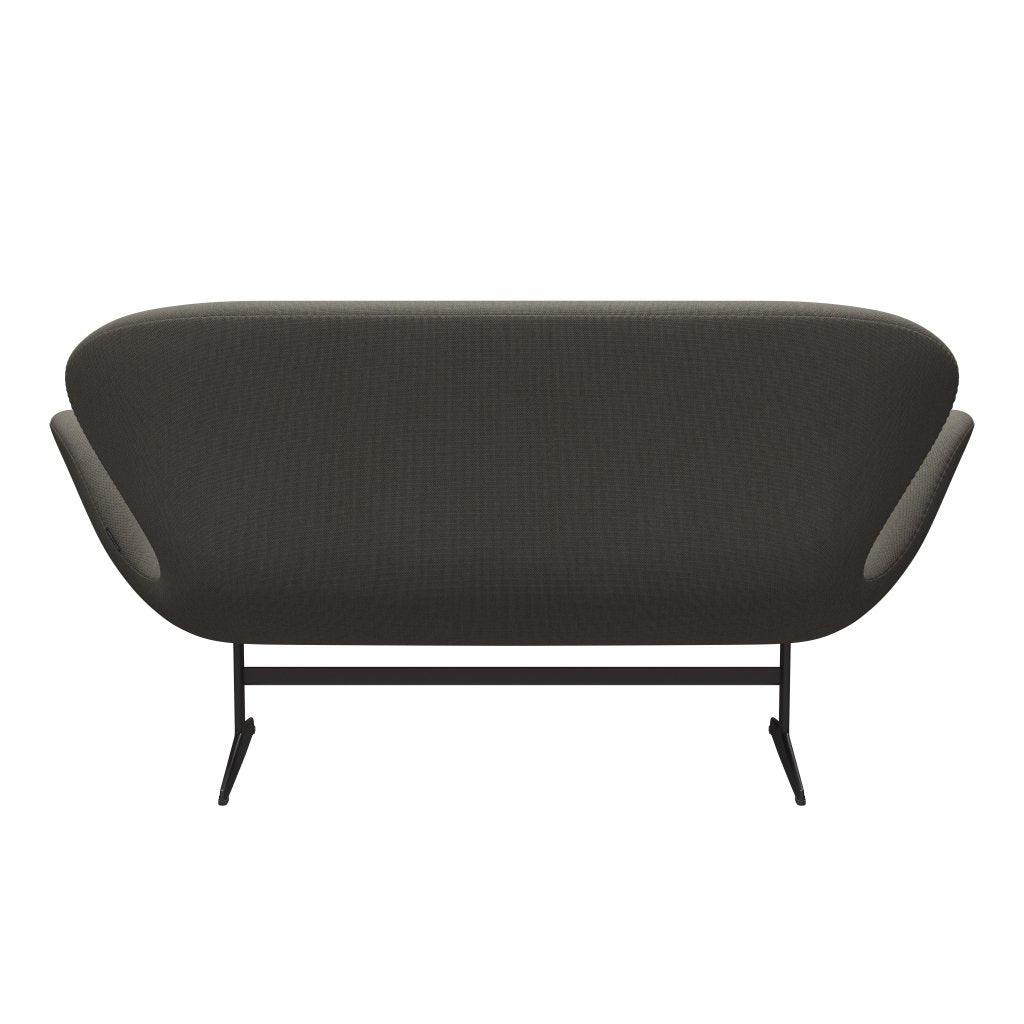 Fritz Hansen Swan Sofa 2-Sitzer, Warm Graphit/Stahlschnitt Trio Hellbraun