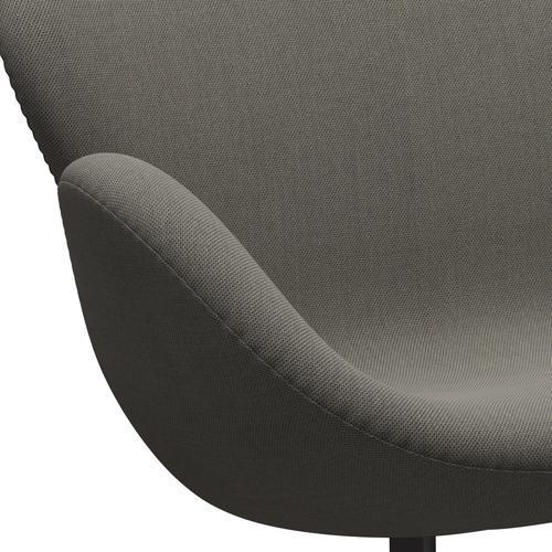 Fritz Hansen Swan Sofa 2-Sitzer, Warm Graphit/Stahlschnitt Trio Hellbraun