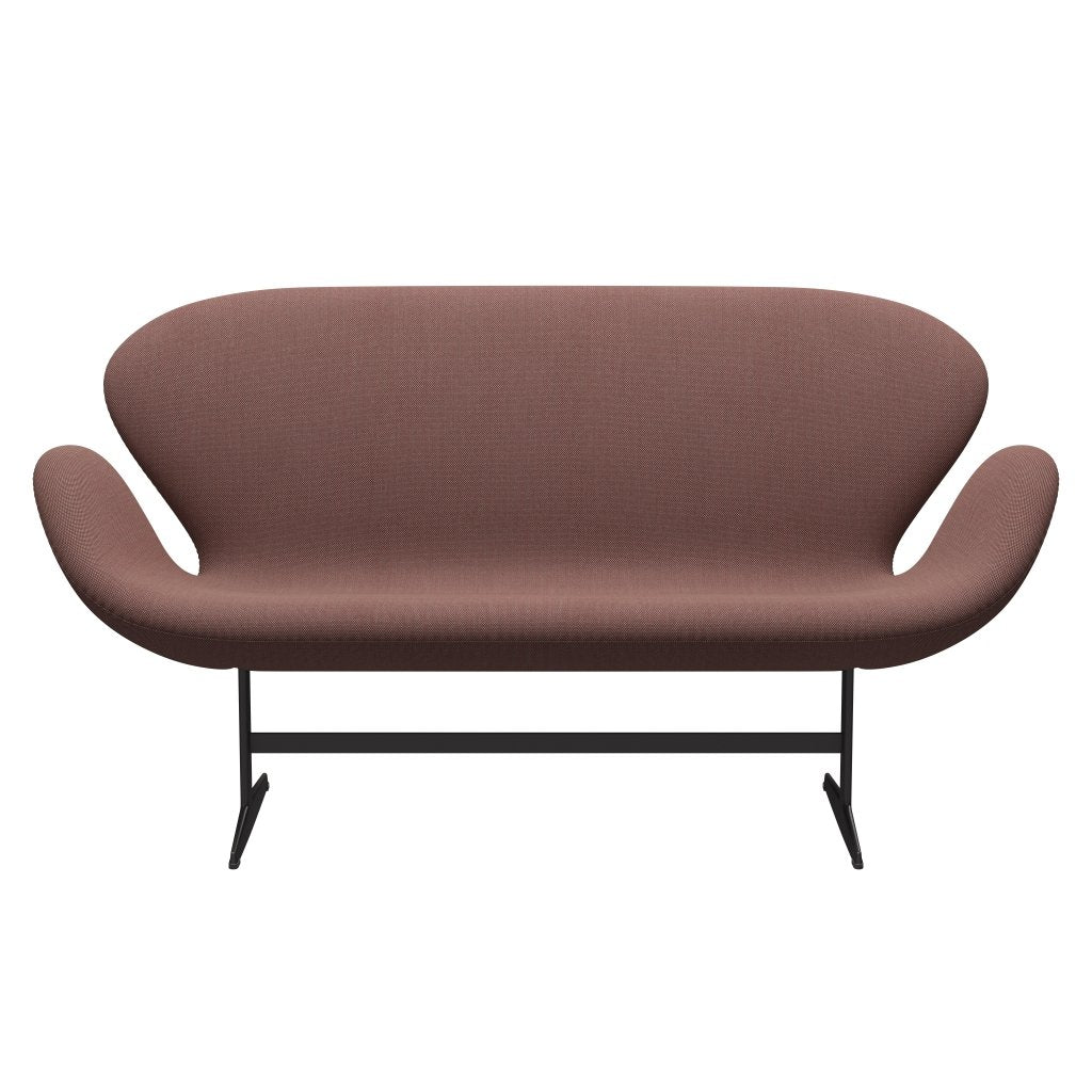 Fritz Hansen Swan Sofa 2-Sitzer, Warm Graphite/Steelcut Trio Hellbraun & Rot/Grün