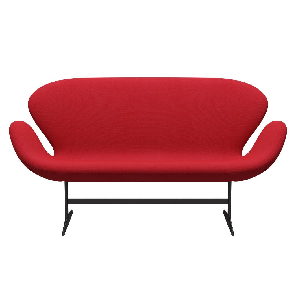 Fritz Hansen Swan Sofa 2-Sitzer, Warm Graphite/Steelcut Trio Light Red