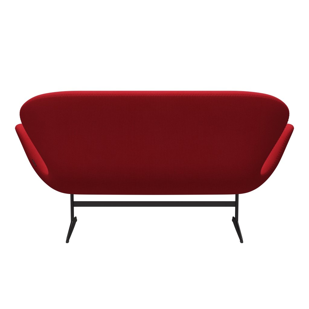 Fritz Hansen Swan Sofa 2-Sitzer, Warm Graphite/Steelcut Trio Light Red