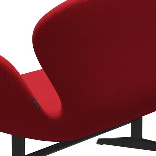 Fritz Hansen Swan Sofa 2-Sitzer, Warm Graphite/Steelcut Trio Light Red