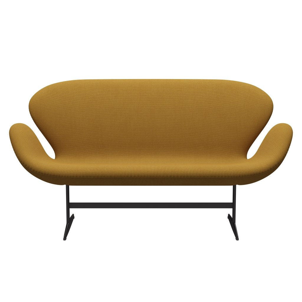 Fritz Hansen Swan Sofa 2-Sitzer, Warm Graphite/Steelcut Trio Mustard Dark