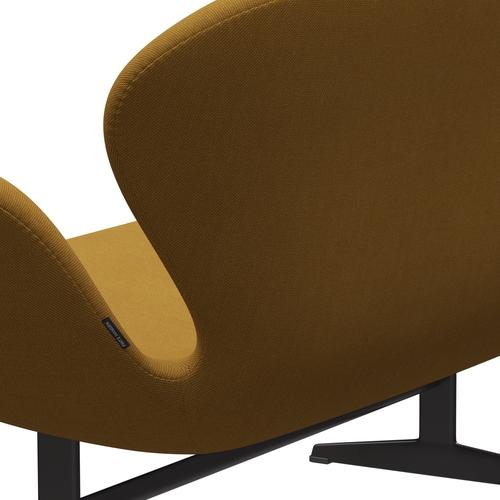 Fritz Hansen Swan Sofa 2-Sitzer, Warm Graphite/Steelcut Trio Mustard Dark