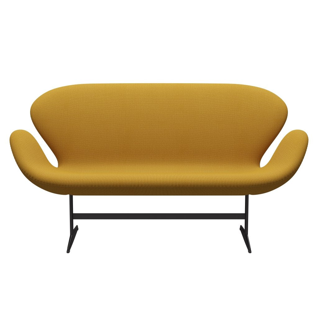 Fritz Hansen Swan Sofa 2-Sitzer, Warm Graphite/Steelcut Trio Mustard