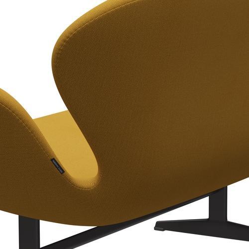 Fritz Hansen Swan Sofa 2-Sitzer, Warm Graphite/Steelcut Trio Mustard