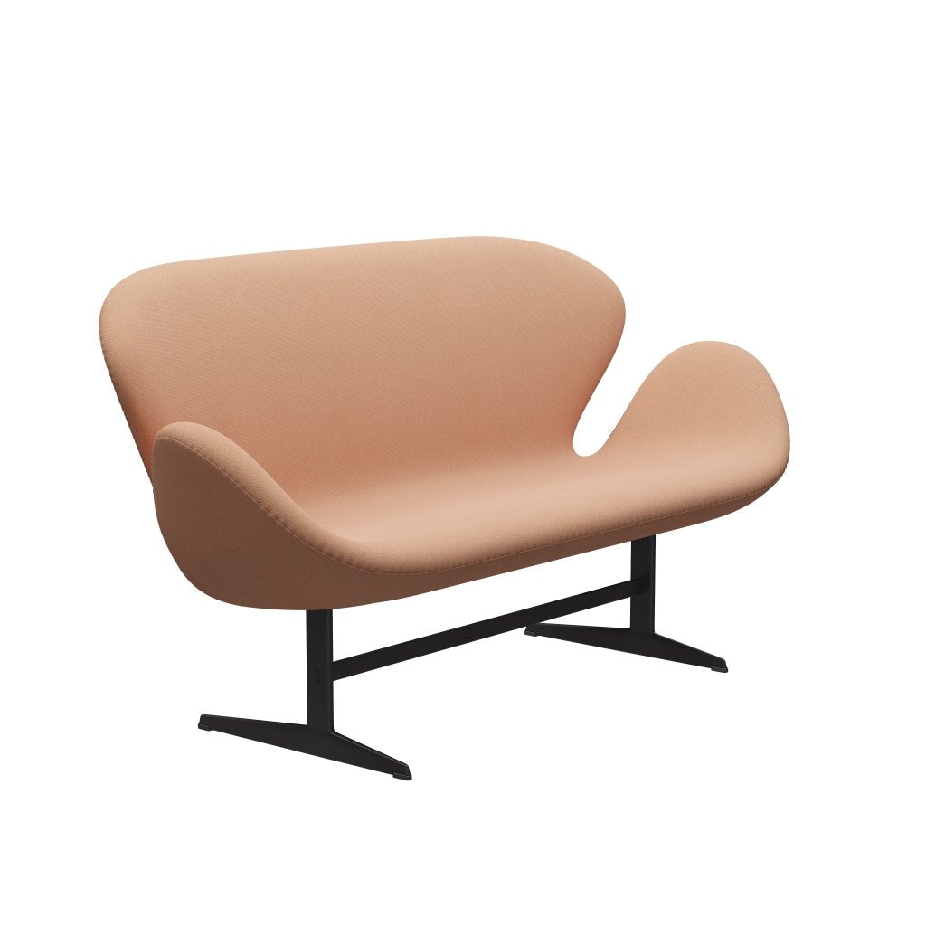 Fritz Hansen Swan Sofa 2-Sitzer, Warm Graphit/Stahlschnitt Trio Nude