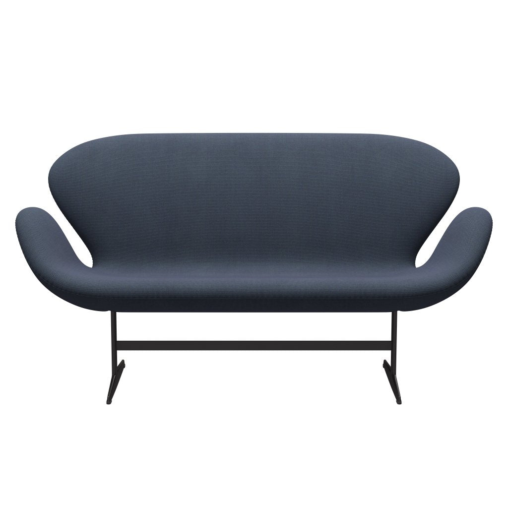 Fritz Hansen Swan Sofa 2-Sitzer, Warm Graphite/Steelcut Trio Olivgrün/Türkis