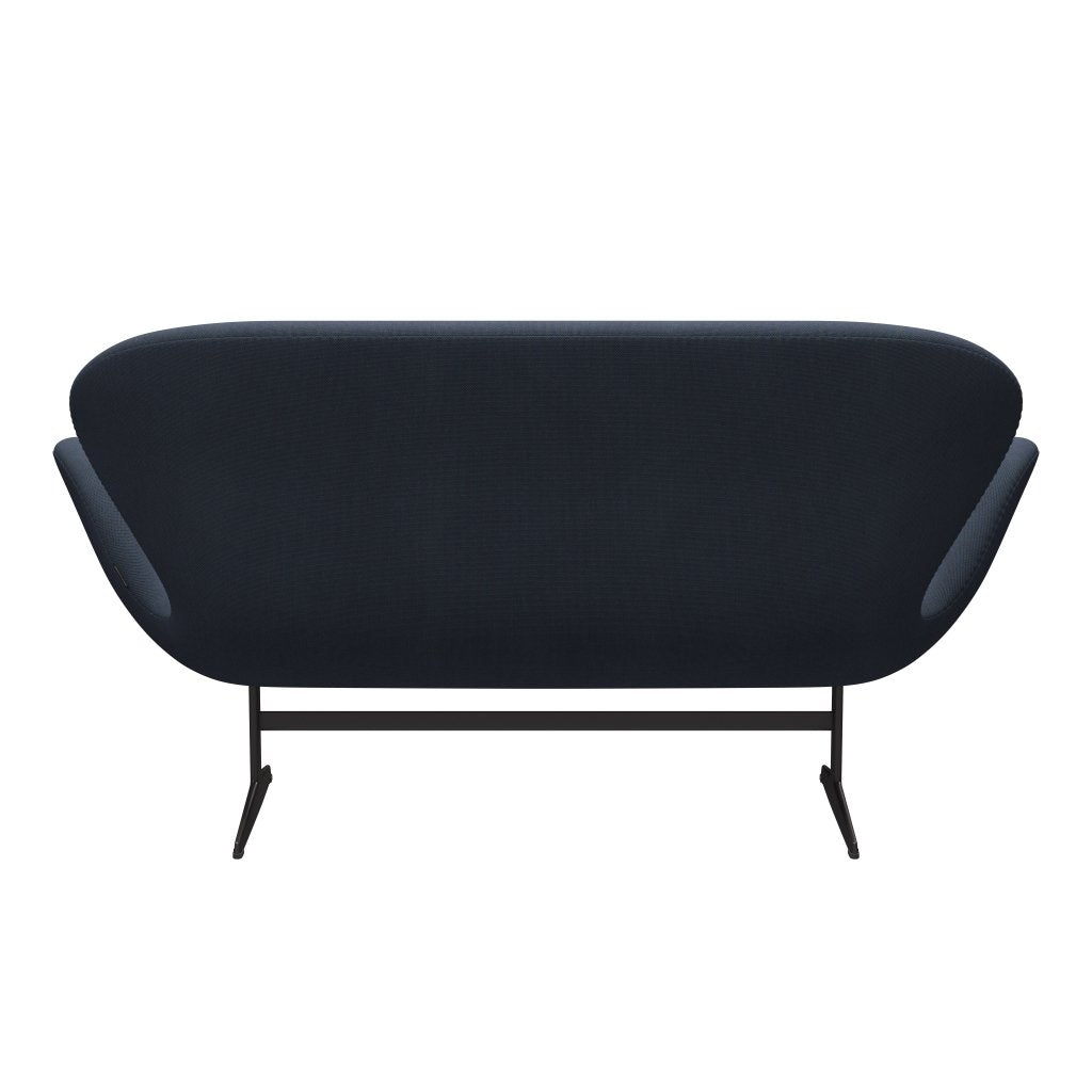 Fritz Hansen Swan Sofa 2-Sitzer, Warm Graphite/Steelcut Trio Olivgrün/Türkis