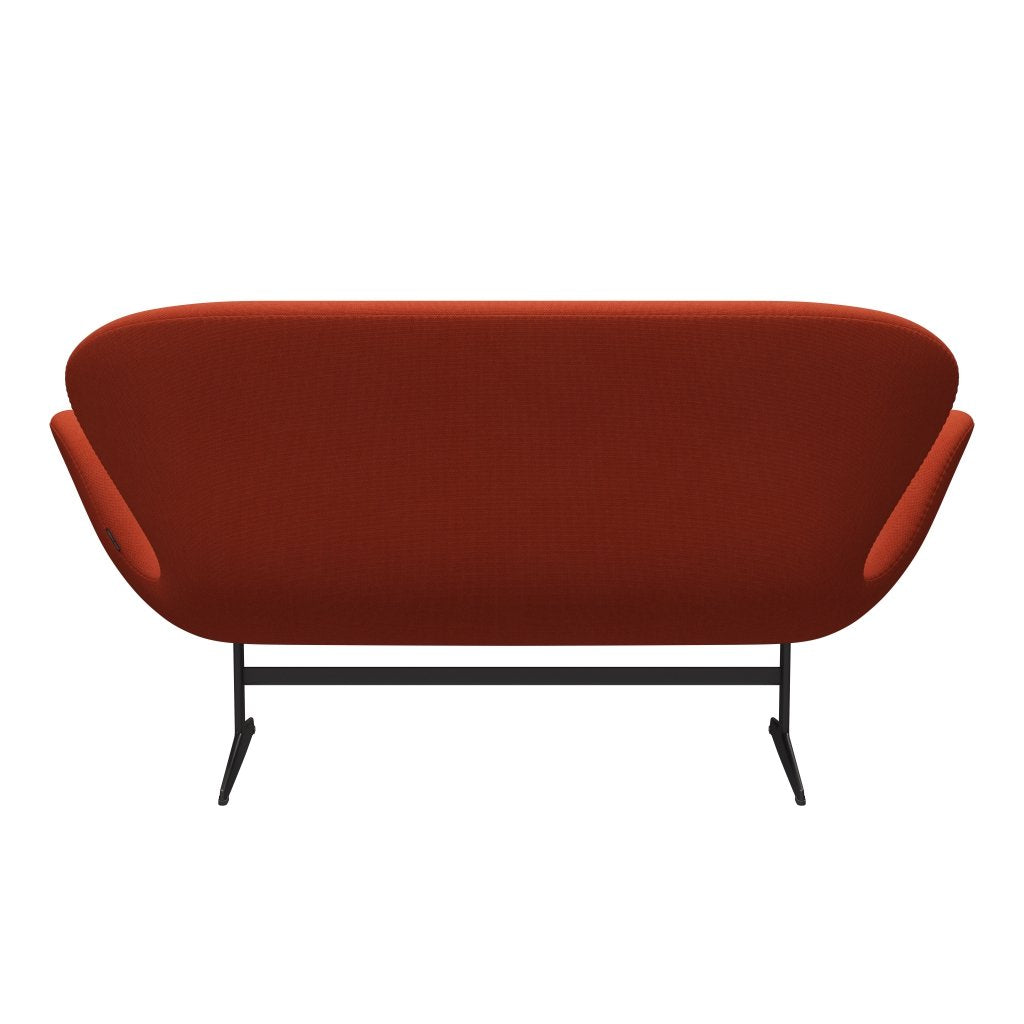 Fritz Hansen Swan Sofa 2-Sitzer, Warm Graphite/Steelcut Trio Orange