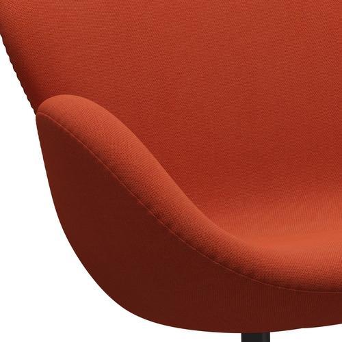 Fritz Hansen Swan Sofa 2-Sitzer, Warm Graphite/Steelcut Trio Orange