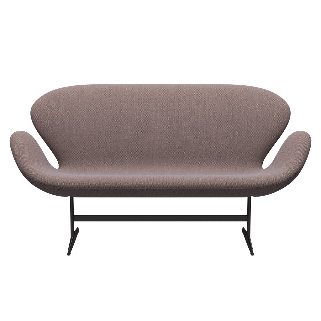 Fritz Hansen Swan Sofa 2-Sitzer, Warm Graphite/Steelcut Trio Orange/Hell Grau/Schwarz