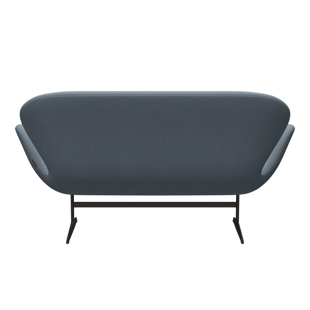 Fritz Hansen Swan Sofa 2-Sitzer, Warm Graphite/Steelcut Trio Pastellblau