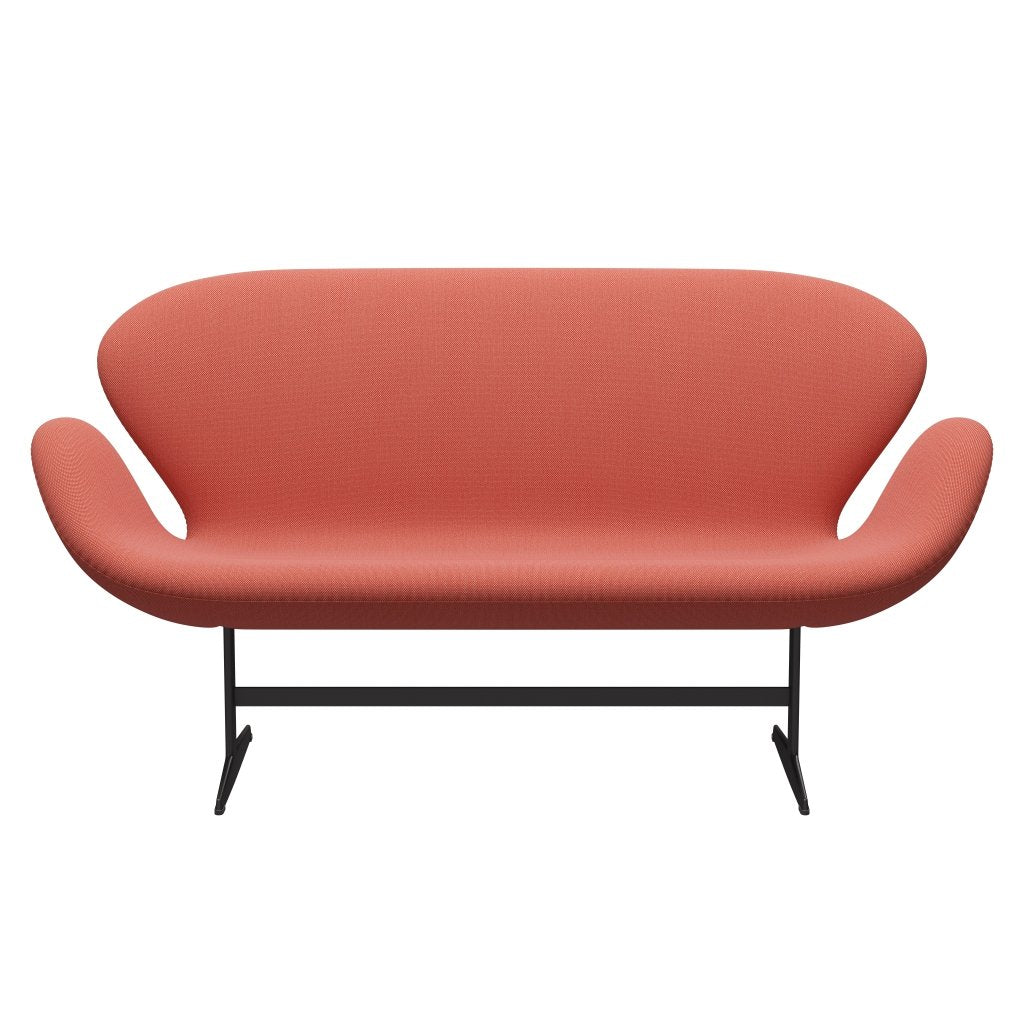 Fritz Hansen Swan Sofa 2-Sitzer, Warm Graphite/Steelcut Trio Pink/Orange