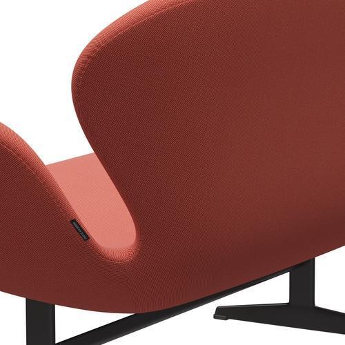 Fritz Hansen Swan Sofa 2-Sitzer, Warm Graphite/Steelcut Trio Pink/Orange