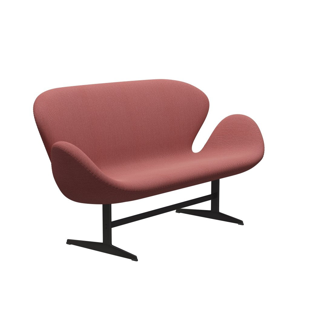 Fritz Hansen Swan Sofa 2-Sitzer, Warm Graphite/Steelcut Trio Pink/Rot/Schwarz