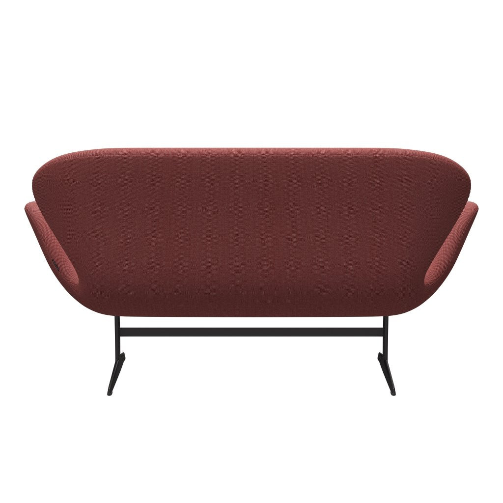 Fritz Hansen Swan Sofa 2-Sitzer, Warm Graphite/Steelcut Trio Pink/Rot/Schwarz