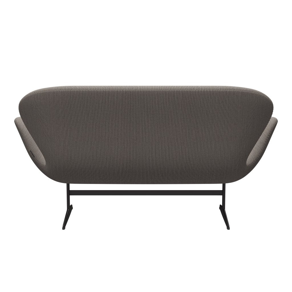 Fritz Hansen Swan Sofa 2-Sitzer, Warm Graphite/Steelcut Trio Pink/Weiß/Schwarz