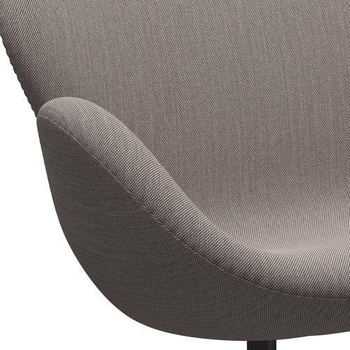 Fritz Hansen Swan Sofa 2-Sitzer, Warm Graphite/Steelcut Trio Pink/Weiß/Schwarz