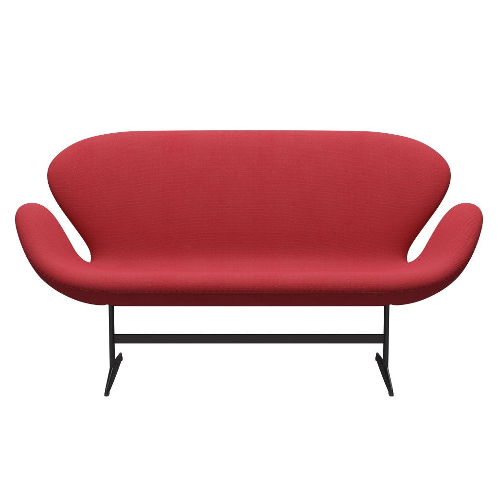 Fritz Hansen Swan Sofa 2-Sitzer, Warm Graphite/Steelcut Trio Red