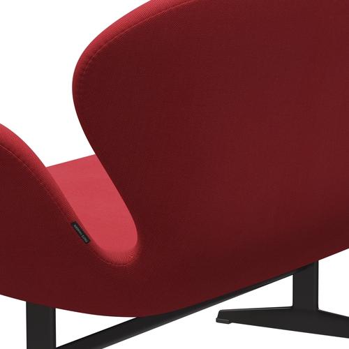 Fritz Hansen Swan Sofa 2-Sitzer, Warm Graphite/Steelcut Trio Red