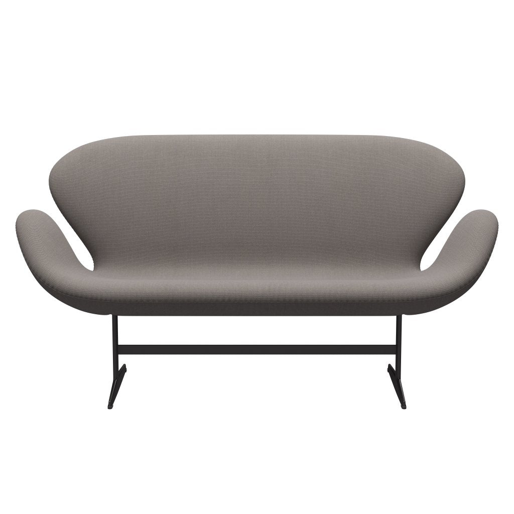 Fritz Hansen Swan Sofa 2-Sitzer, Warm Graphite/Stahlschnitt Trio Sand Dark