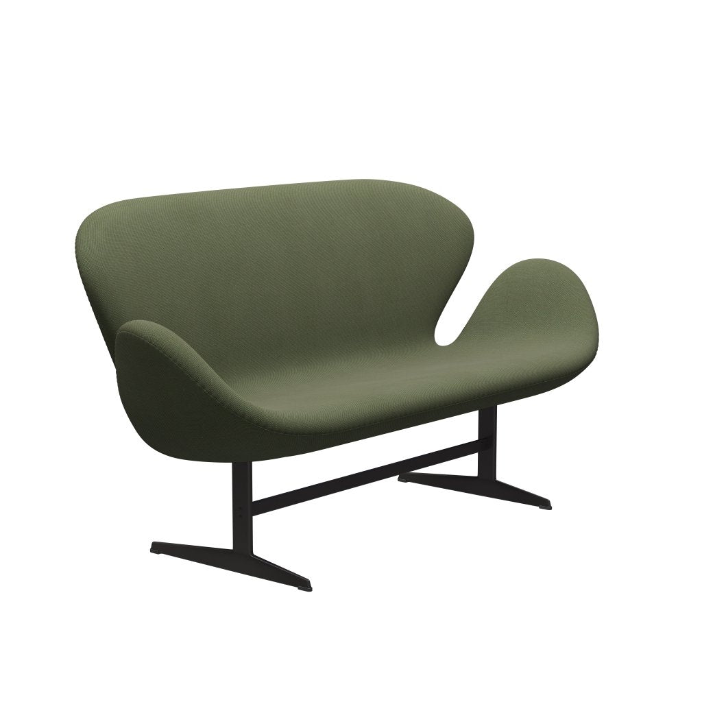 Fritz Hansen Swan Sofa 2-Sitzer, Warm Graphite/Steelcut Trio Soft Green