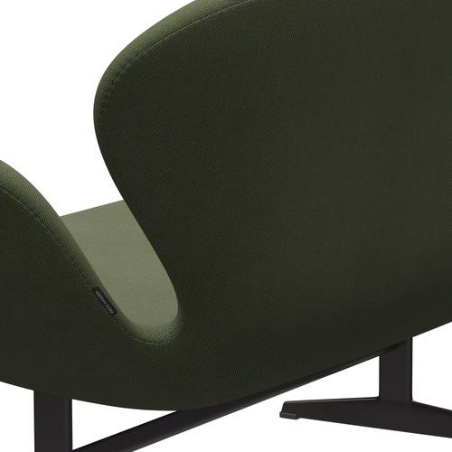 Fritz Hansen Swan Sofa 2-Sitzer, Warm Graphite/Steelcut Trio Soft Green