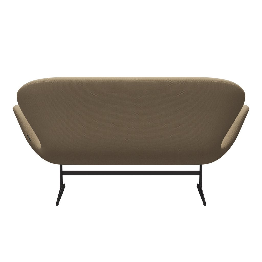 Fritz Hansen Swan Sofa 2-Sitzer, Warm Graphite/Steelcut Trio Soft Yellow