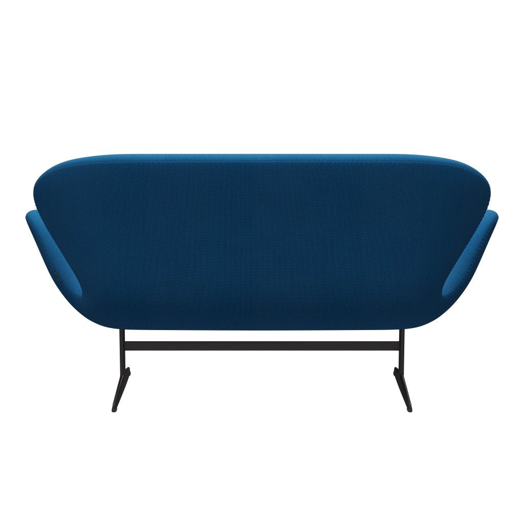 Fritz Hansen Swan Sofa 2-Sitzer, Warm Graphite/Steelcut Trio Türkis/Blau