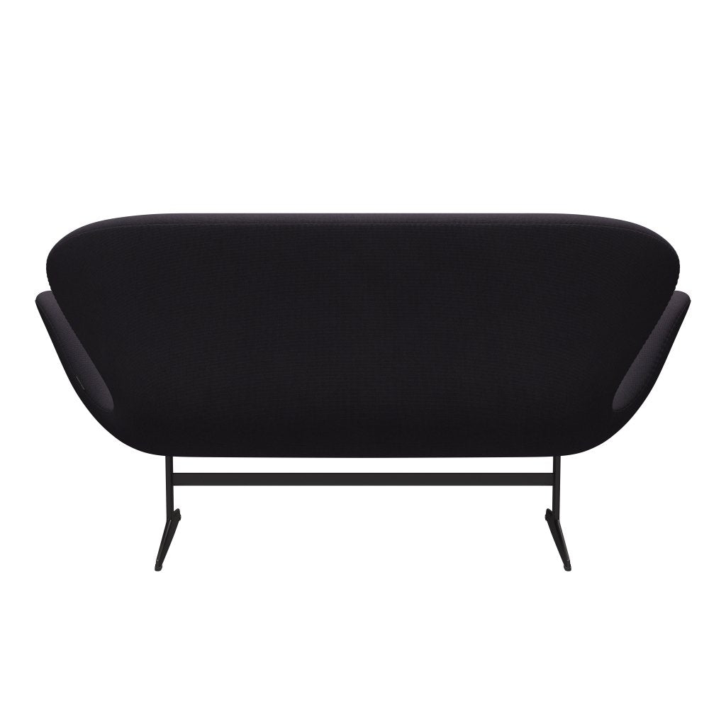 Fritz Hansen Swan Sofa 2-Sitzer, Warm Graphit/Stahlschnitt Trio Warm Dunkelblau