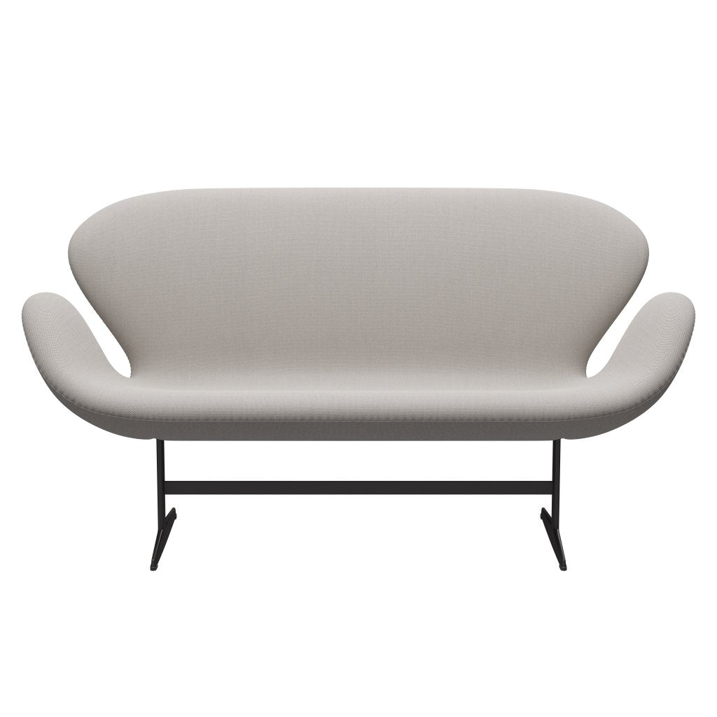 Fritz Hansen Swan Sofa 2-Sitzer, Warm Graphite/Steelcut Trio Weiß & Grau