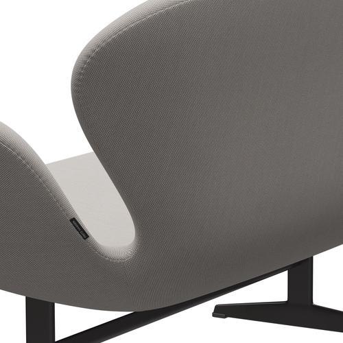 Fritz Hansen Swan Sofa 2-Sitzer, Warm Graphite/Steelcut Trio Weiß & Grau