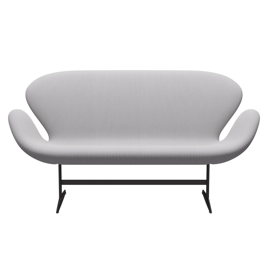 Fritz Hansen Swan Sofa 2-Sitzer, Warm Graphite/Steelcut Trio Weiß & Hellgrau