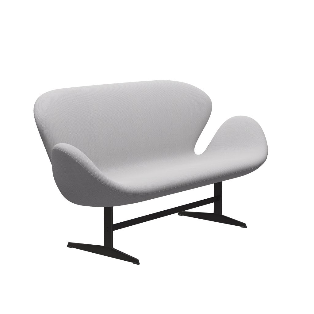 Fritz Hansen Swan Sofa 2-Sitzer, Warm Graphite/Steelcut Trio Weiß & Hellgrau