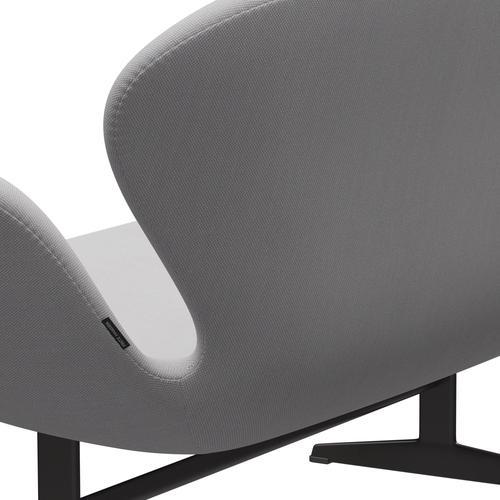 Fritz Hansen Swan Sofa 2-Sitzer, Warm Graphite/Steelcut Trio Weiß & Hellgrau