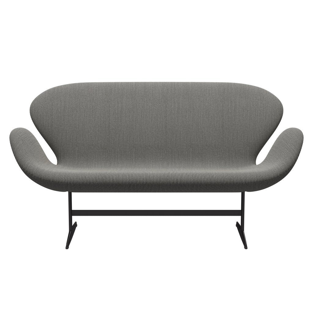 Fritz Hansen Swan Sofa 2-Sitzer, Warm Graphite/Steelcut Trio Weiß/Schwarz